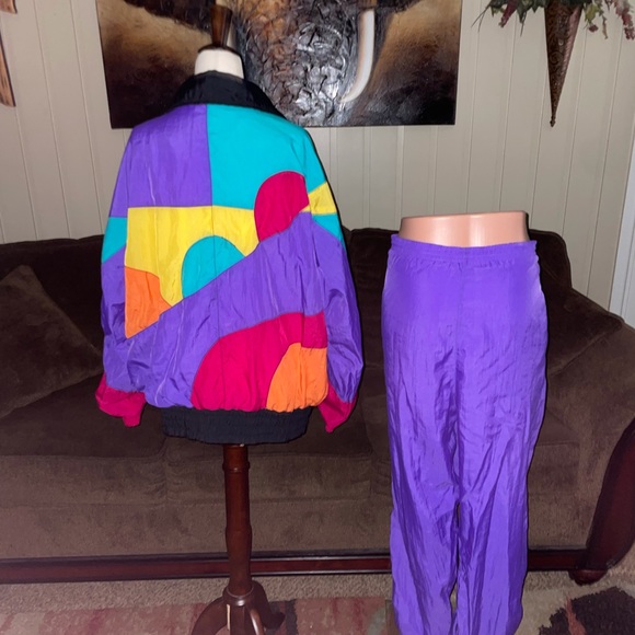 Bovattini • Vintage • Purple/ Red/ Yellow • Track Suit • Jacket & Sweatpants - Picture 13 of 14